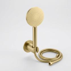 Aquanello Eterna Handduschset i guld-PVD med rund handdusch och väggfäste ET-B-SET6-2-60